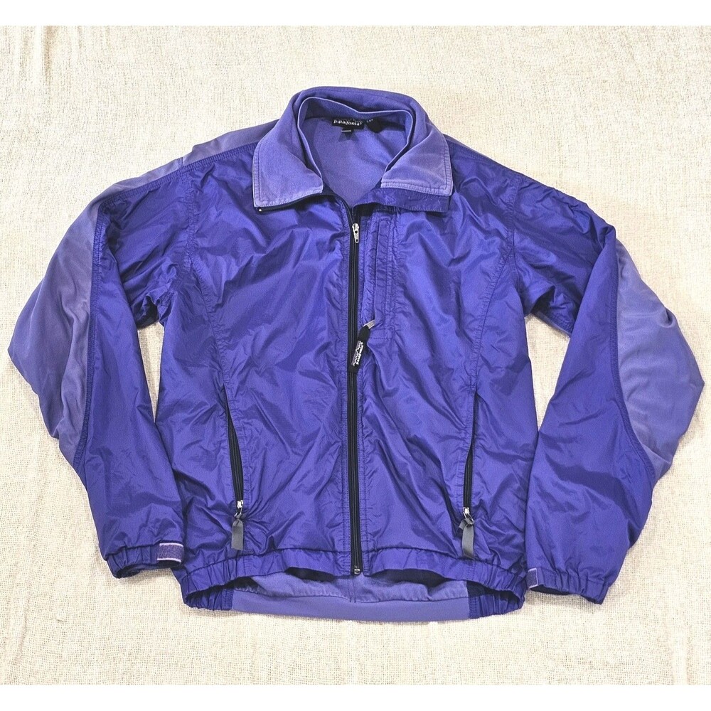 Patagonia Jacket Womens Medium Hooded Full Zip Windbreaker Outdoors Gorpcore - Picture 1 of 10